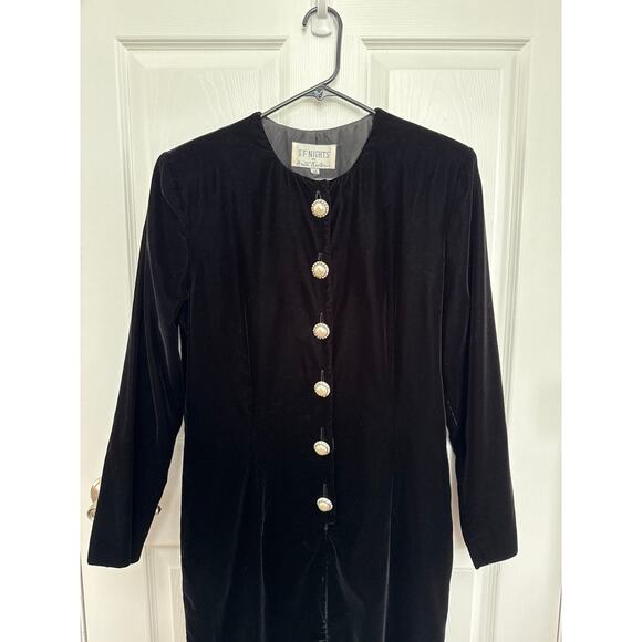 American Vintage SF Nights by Anita Kantor velvet formal dress large - Picture 13 of 16